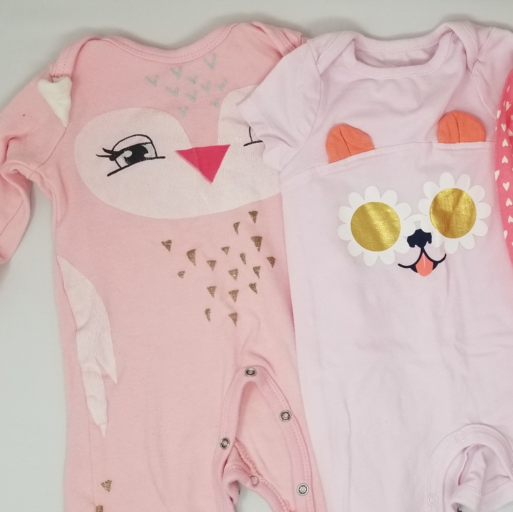 Baby Girl Button Bottom Rompers